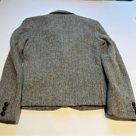 Women's Mallard's Point Herring Bone Wool Suit Jacket Grey/Cream Size 5/6 - Picture 6 of 8